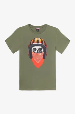 Le Temps des Cerises T-Shirt Veigar Kaki Imprime-Homme T-Shirts & Polos