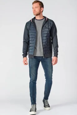 Le Temps des Cerises Veste Bi-Matiere Thol Bleu Marine-Homme Vestes & Manteaux