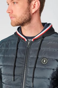 Le Temps des Cerises Veste Bi-Matiere Thol Bleu Marine-Homme Vestes & Manteaux