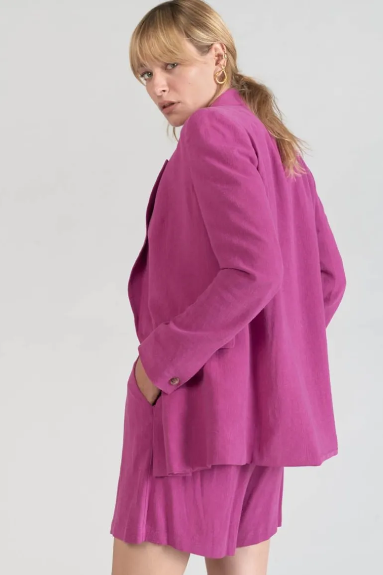 Le Temps des Cerises Veste Blazer Bek Violine-Femme Vestes & Blousons