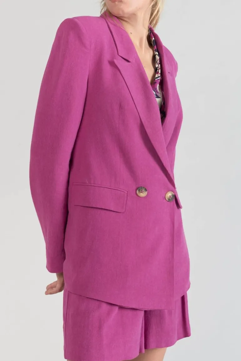 Le Temps des Cerises Veste Blazer Bek Violine-Femme Vestes & Blousons