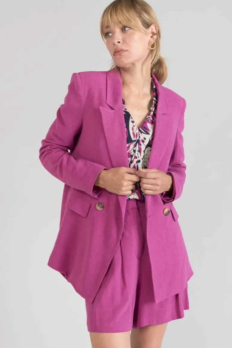 Le Temps des Cerises Veste Blazer Bek Violine-Femme Vestes & Blousons