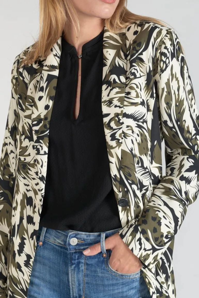 Le Temps des Cerises Veste Blazer Salome A Motif Jungle-Femme Vestes & Blousons
