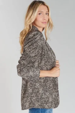 Le Temps des Cerises Veste Blazer Talhia Noir A Motif-Femme Vestes & Blousons