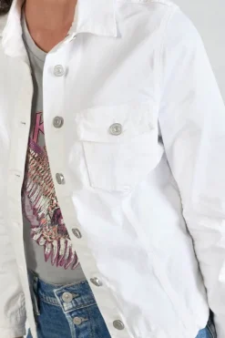 Le Temps des Cerises Veste En Jeans Lilly Blanche-Femme Chemises Et Vestes