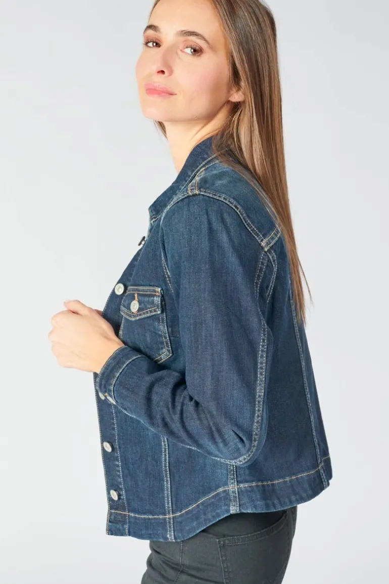 Le Temps des Cerises Veste En Jeans Lilly Bleu Fonce-Femme Chemises Et Vestes