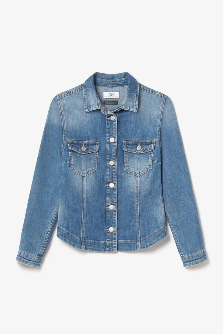 Le Temps des Cerises Veste En Jeans Lilly Bleu-Femme Chemises Et Vestes
