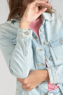 Le Temps des Cerises Veste En Jeans Lilly Bleu Tres Clair-Femme Chemises Et Vestes