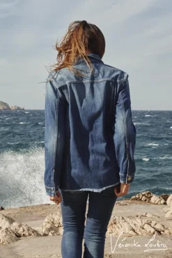 Le Temps des Cerises Veste En Jeans London Bleue By Veronika Loubry-Femme Chemises Et Vestes