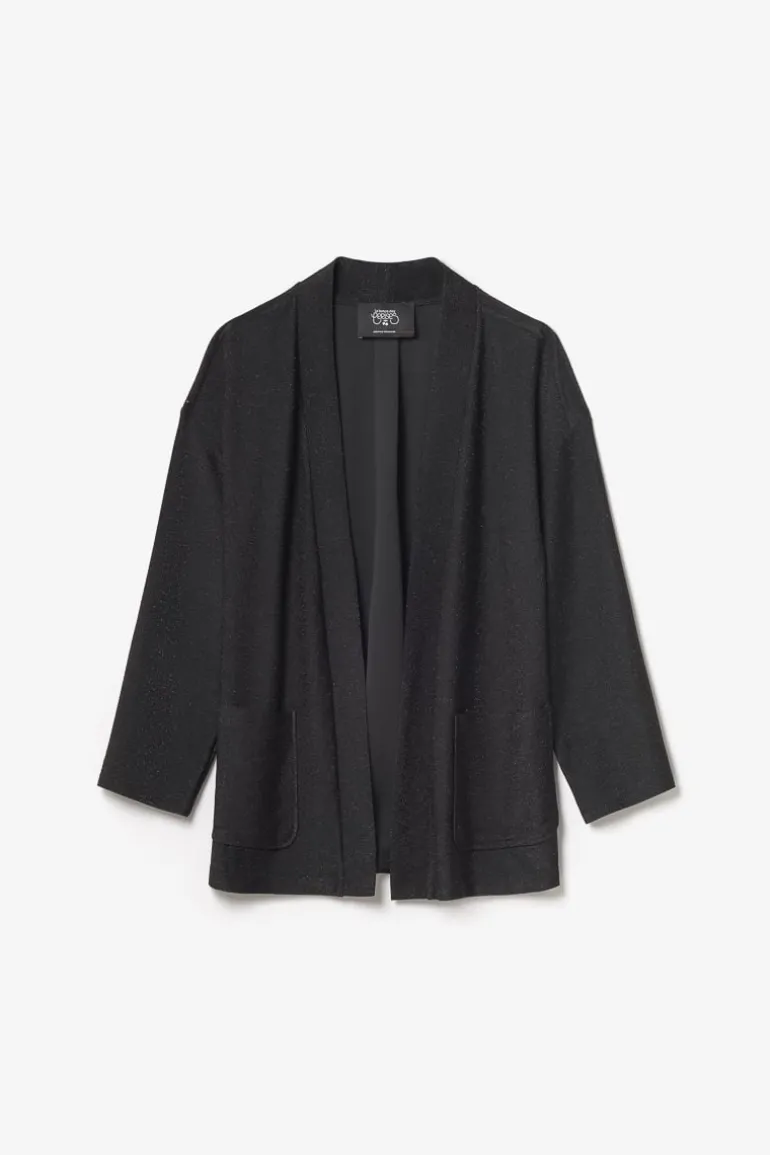 Le Temps des Cerises Veste Kimono Sobrado Noir Brillant-Femme Vestes & Blousons