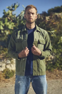 Le Temps des Cerises Veste Morgiou Kaki Vert-Homme Vestes & Manteaux