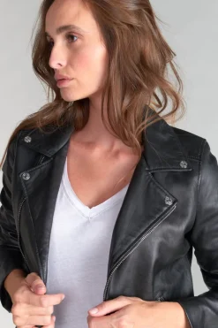 Le Temps des Cerises Veste Nancy En Cuir-Femme Vestes & Blousons