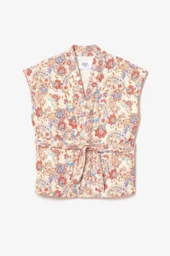 Le Temps des Cerises Veste Sans Manches Kerman A Motif Cachemire-Femme Vestes & Blousons