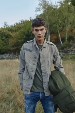 Le Temps des Cerises Veste Unisexe Militarie Kaki-Femme Vestes & Blousons