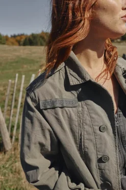 Le Temps des Cerises Veste Unisexe Militarie Kaki-Femme Vestes & Blousons
