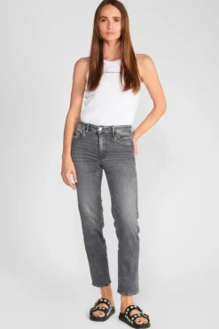 Le Temps des Cerises Vex Pulp Regular Taille Haute 7/8Eme Jeans Gris N°2-Femme Coupe Regular