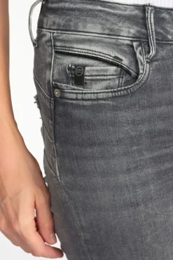 Le Temps des Cerises Vex Pulp Regular Taille Haute 7/8Eme Jeans Gris N°2-Femme Coupe Regular